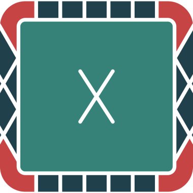 Kare dizayndaki güzel renkli bir simgenin çizimi