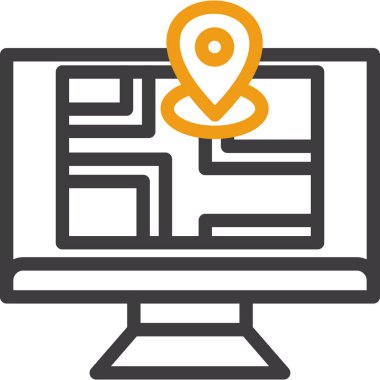 konum haritası konumu simgesi - taslak biçimi