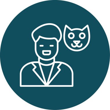 kedi simgesi vektör illüstrasyonu