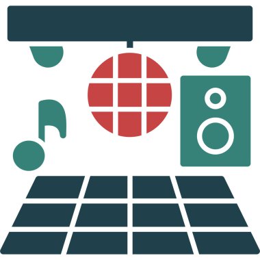 müzik düz vektör simgesi