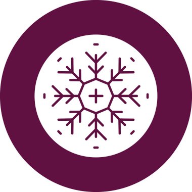 kar Tanesi simgesi vektör çizimi