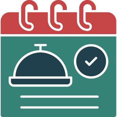 Otel servis simgesi, vektör illüstrasyonu