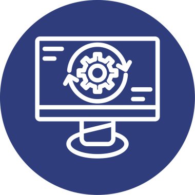 Bilgisayar. Web simgesi basit tasarım