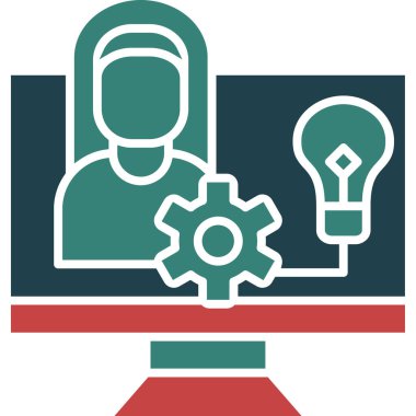 Düz biçimli ampul fikri yaratıcı simgesi