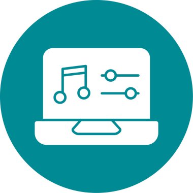 Müzik çalar modern simgesinin vektör illüstrasyonu