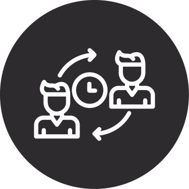 iş yönetimi simgesi, vektör illüstrasyonu