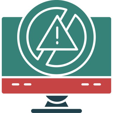 Yeşil yapraklı bir dizüstü bilgisayarın vektör çizimi