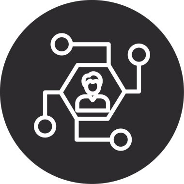 Bisiklet simgesi olan birinin vektör çizimi