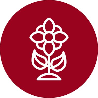 çiçek simgesi vektör illüstrasyonu