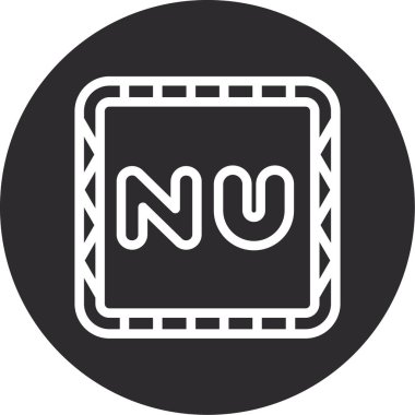 Bir n harfi simgesinin vektör illüstrasyonu