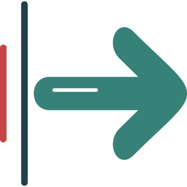 doğru yönde ok simgesi - taslak biçimi