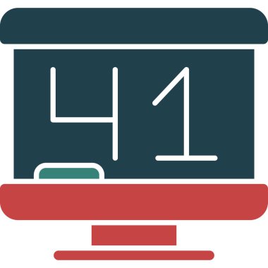 Okul. Web simgesi basit illüstrasyon