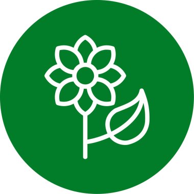 Çiçek simgesinin vektör illüstrasyonu