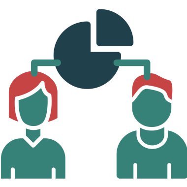 Bir kadın ve maskeli bir adamın vektör çizimi