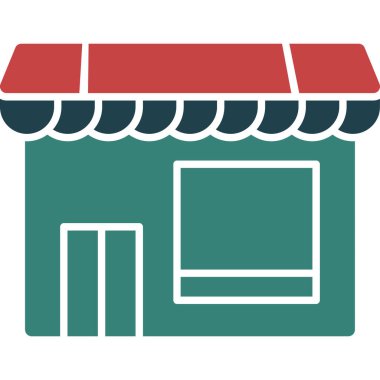 Pazar binası. Basit resimleme