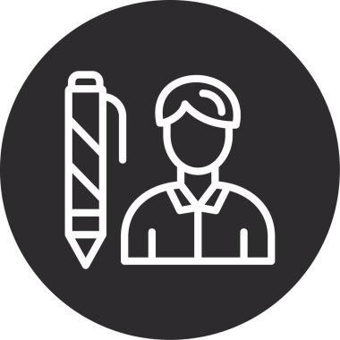 İşçi simgesi. Web için basit bir yapı vektör simgesi çizimi