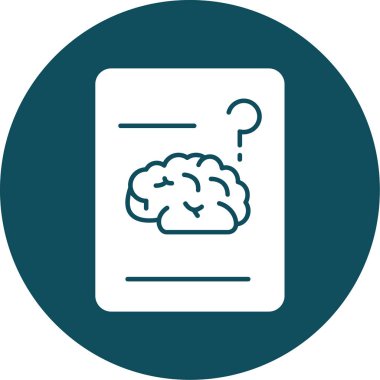 Beyin. Web simgesi basit illüstrasyon