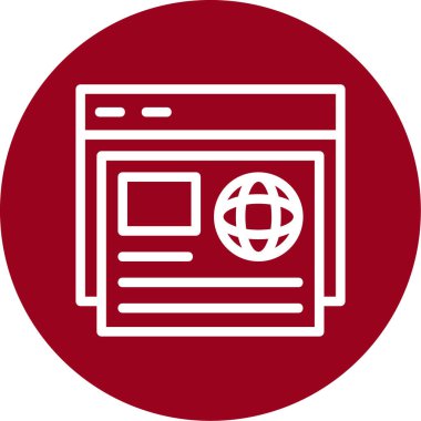 tarayıcı web tasarımı ikon vektör illüstrasyonu