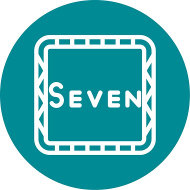 Moda tarzı izole edilmiş arkaplanda yedi simge