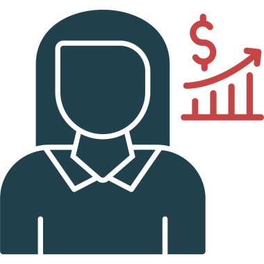 Satış büyüme vektör simgesi. biçim iki renkli düz sembol, gri ve cyan renkler, yuvarlak açılar, beyaz arkaplan.