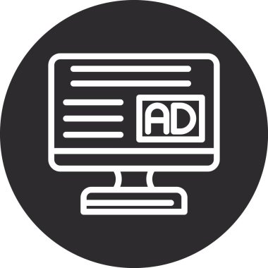 reklam reklam ikonu ana hatları biçiminde