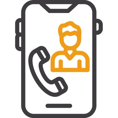 telefon arama simgesi, vektör illüstrasyonu