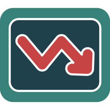 Ok Çubuğu Aşağı simge vektör illüstrasyon tasarımı