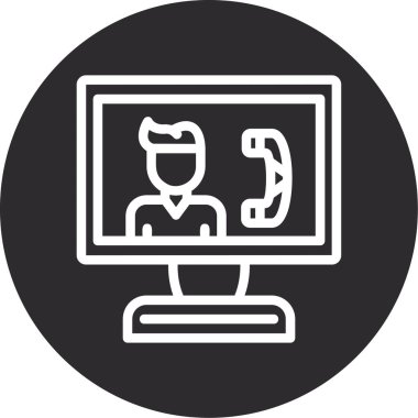 Çağrı merkezi ikon vektör illüstrasyonu