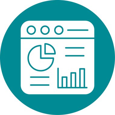 Pasta çizelgesi simgesi, vektör illüstrasyonu