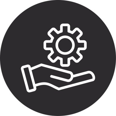 Bir iş teçhizatı simgesinin vektör illüstrasyonu