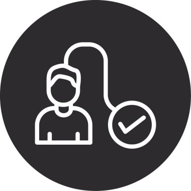 Bir insan simgesinin vektör illüstrasyonu