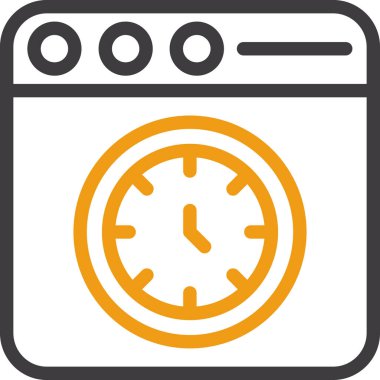 Alarm saat simgesi, vektör illüstrasyon tasarımı