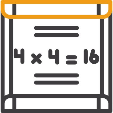 Okul matematik ikonu. Taslak matematik vektör çizimi. beyaz üzerine izole