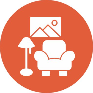 Mobilya simgesinin vektör illüstrasyonu