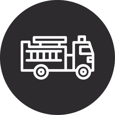 Kamyon modern simgesinin vektör illüstrasyonu