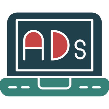 Düz reklam renkli simge