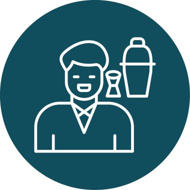 Adam ikon illüstrasyon sembolü tasarımı içiyor