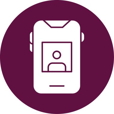 benzersiz cep telefonu vektör çizgisi simgesi