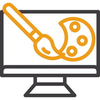 Web simgesi, vektör illüstrasyonlu bilgisayar faresi