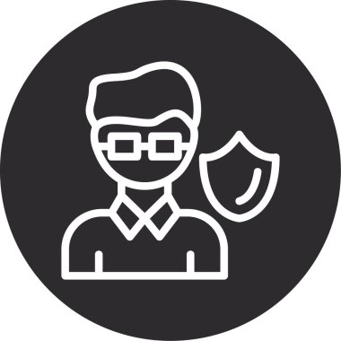 İnsan simgesinin vektör illüstrasyonu