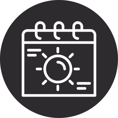 Takvim simgesi, vektör çizimi