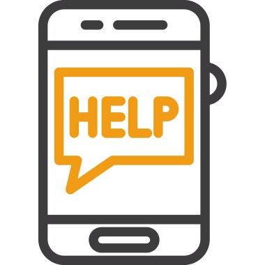 yardım iletisi simgesi vektör çizimi çizimi