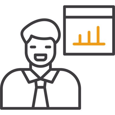 iş adamı simgesi, vektör illüstrasyonu