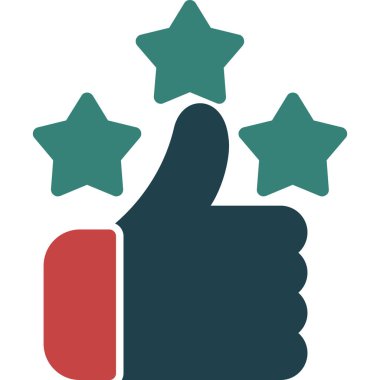 Başparmak yukarı. Web simgesi vektör illüstrasyonu