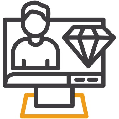 çevrimiçi web simgesi basit illüstrasyon