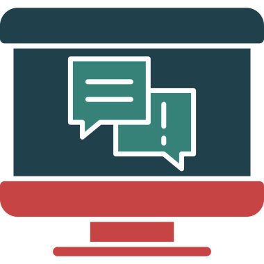 Konuş. Web simgesi basit illüstrasyon