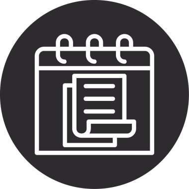 Takvim simgesi, vektör çizimi