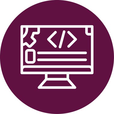 Web simgesi kodlama, illüstrasyon vektör