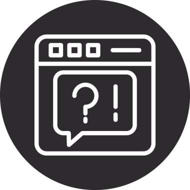 Ağ simgesi. Faq işaretinin vektör illüstrasyonu