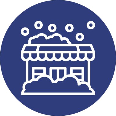 Bir bina simgesinin vektör illüstrasyonu